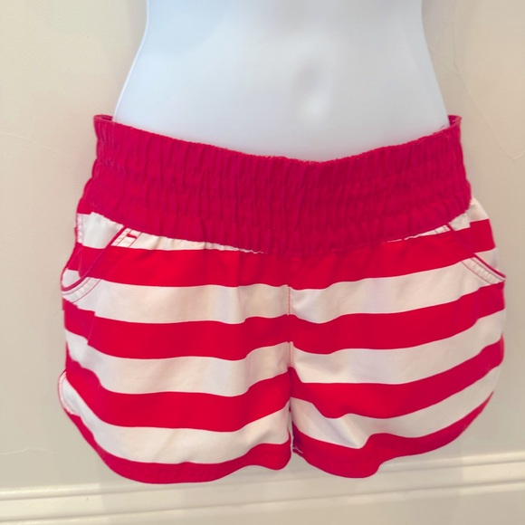 Xhilaration Coral & White Stripe Shorts- Small - Picture 1 of 10
